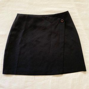 Clothes Circuit Black Mini Wrap Skirt